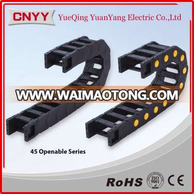 45 Series plastic Openable type protective bridge cable drag chain PA66 wires carrier