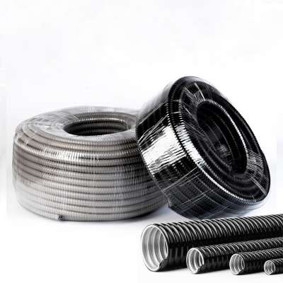 CNYY-JSB Plastic Coated Metal Flexible Pipe PVC Coated Galvanized Metal Corrugated Conduit stainless steel